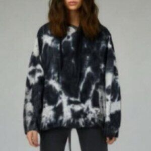 ZARA Black Tie Dye Hoodie Medium